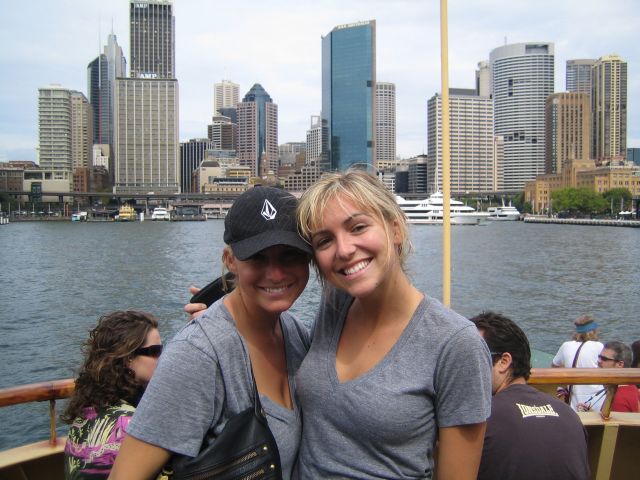 Kristi and Lagen on the Sydney ferry