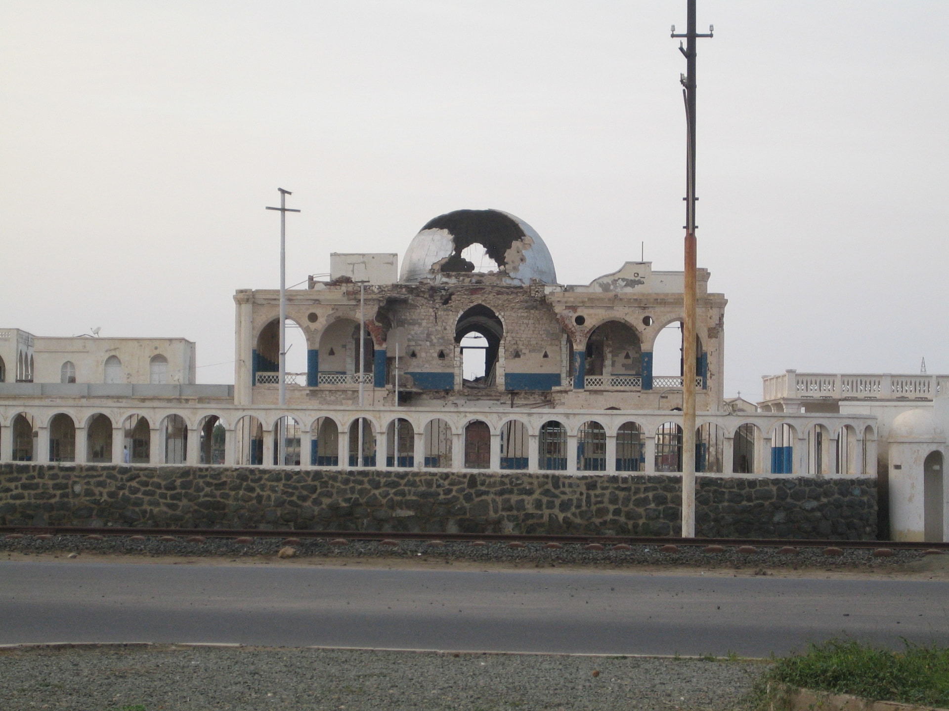 The bombed-out former governor's palace, Massawa
