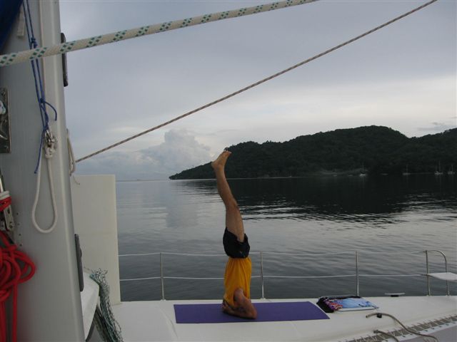 Jerry doing Yoga