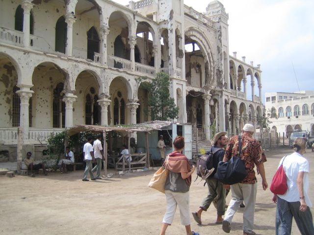 The war-scarred old Imperial Palace, Massawa