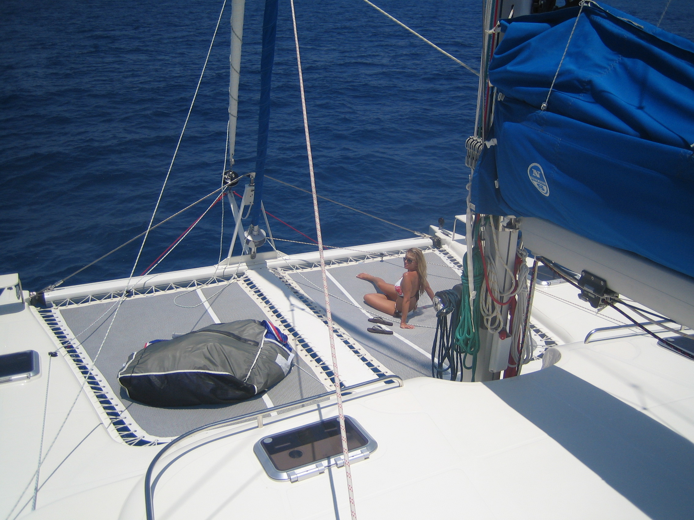 Kya on Free Spirit in Cozumel — July 2006