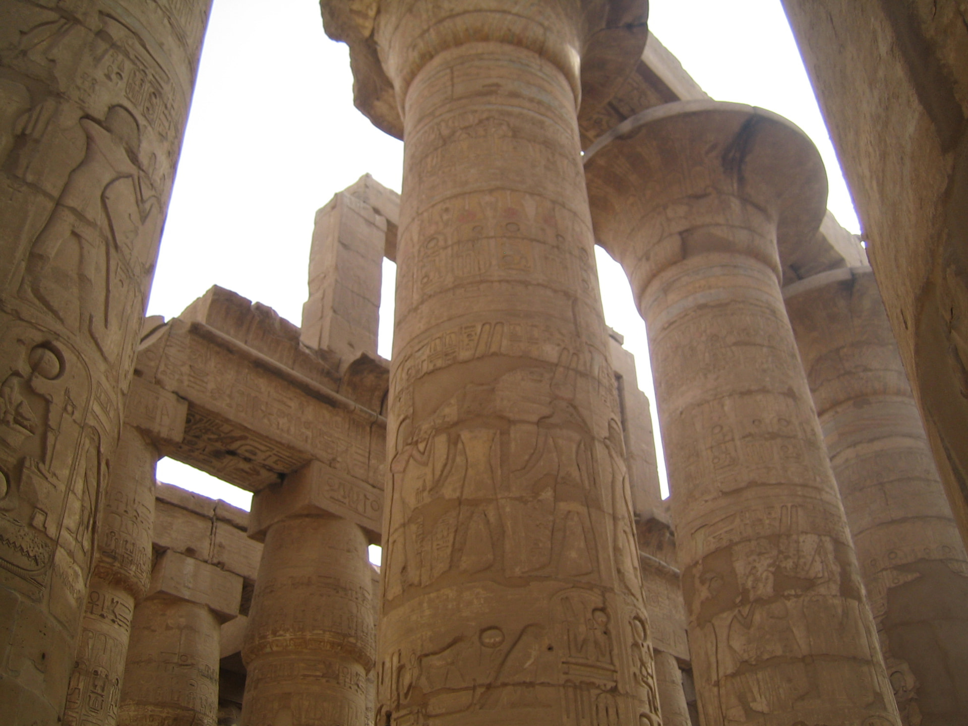 The great columns of Karnak Temple, Egypt
