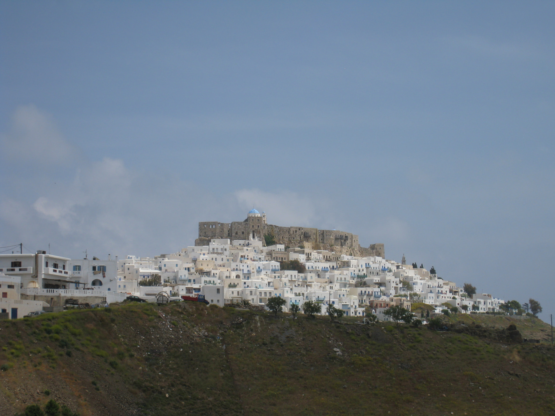 The whitewashed village and castle of Astypalea