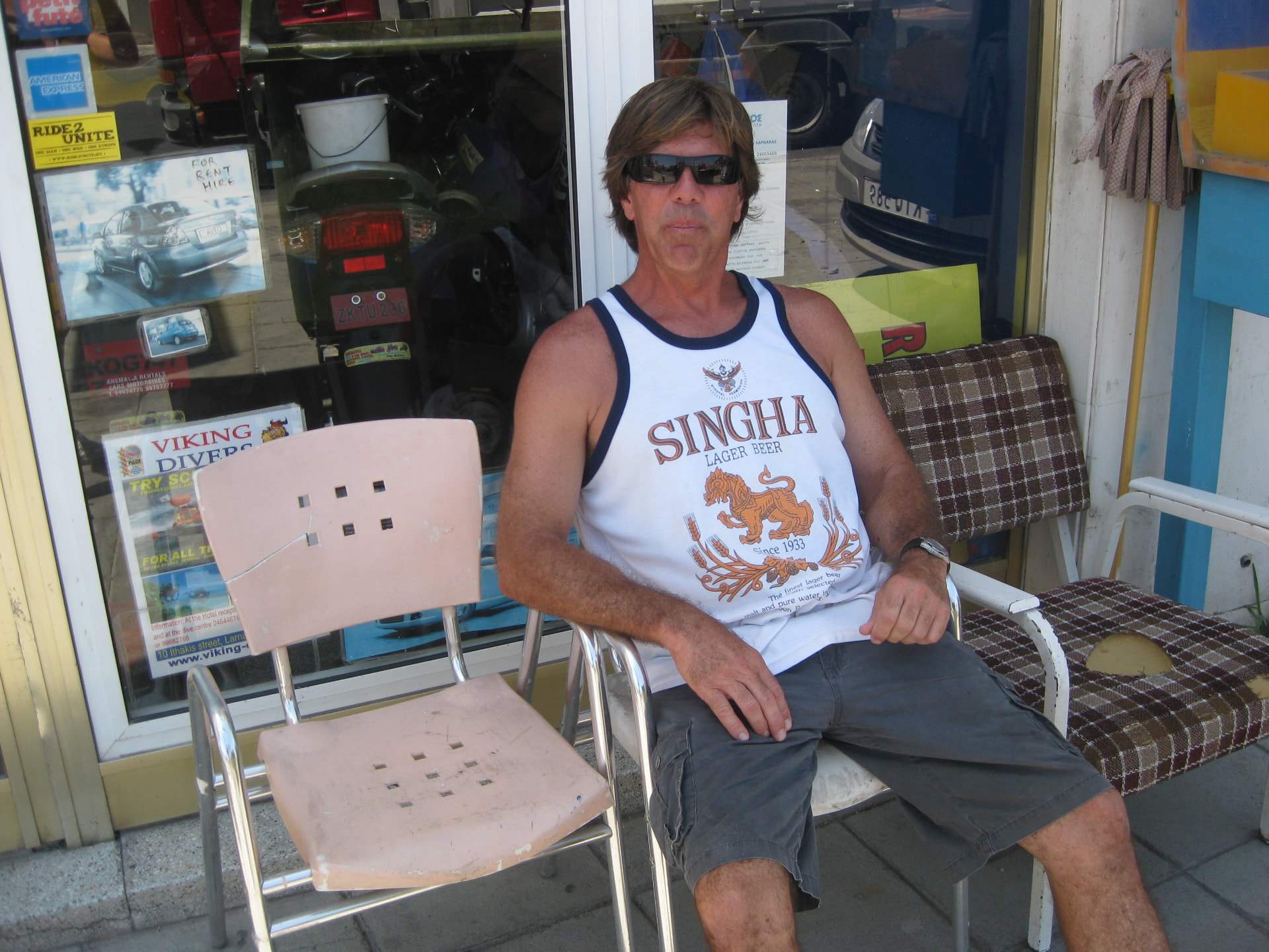 Relaxing at a café, Cyprus