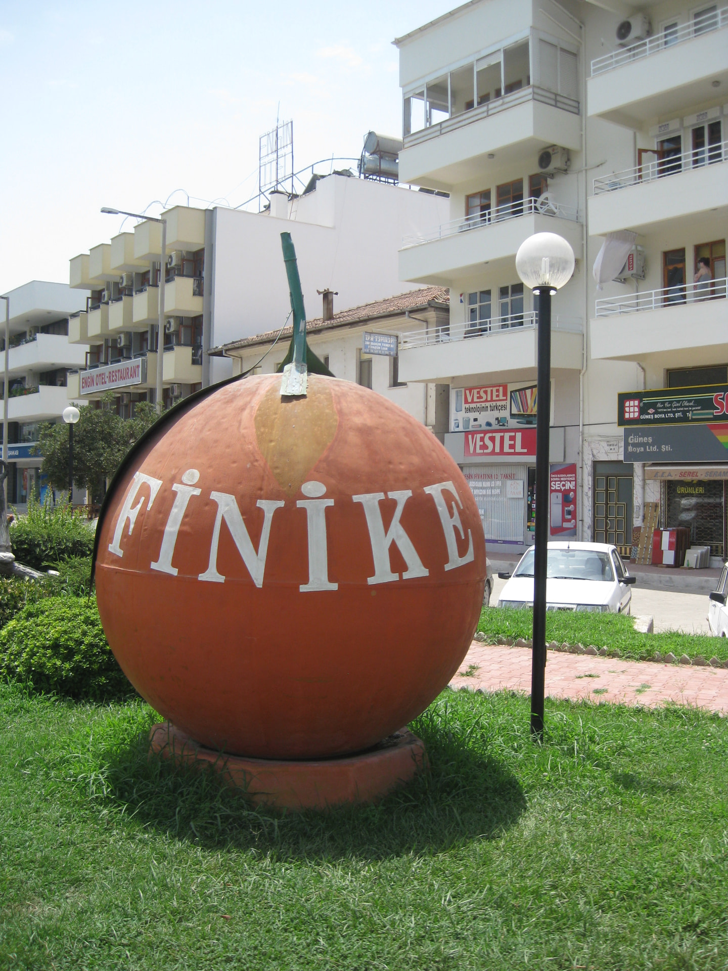 The famous Finike orange monument, Turkey