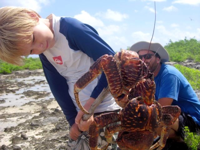 Colin with Coconut Crab