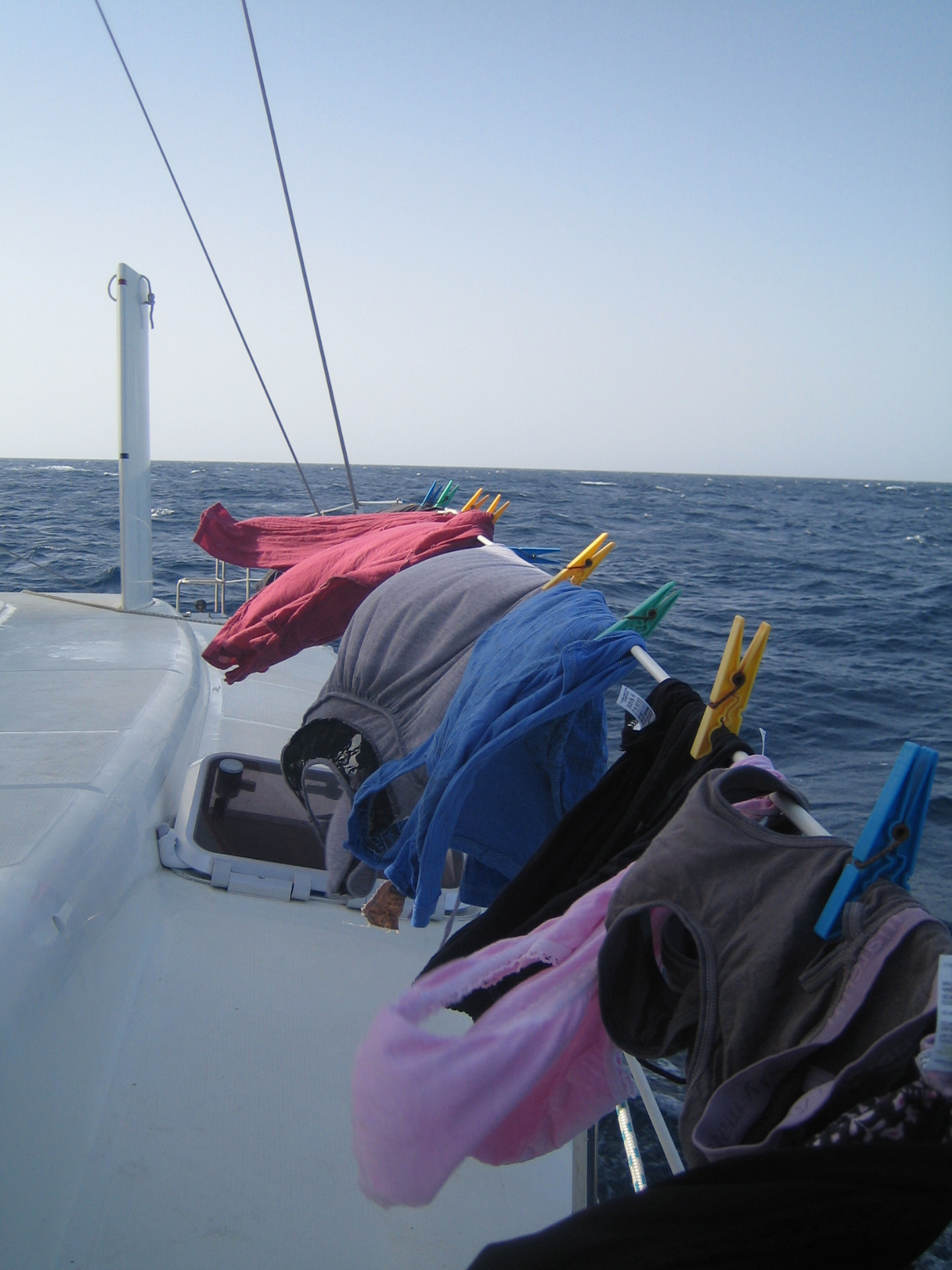 Laundry day as we approach Egypt